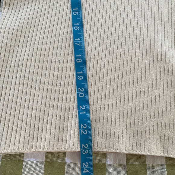 Tory Burch Cream Rainbow Striped Ribbed Top XS - Picture 12 of 14